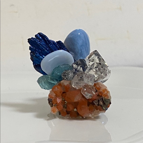 Multicolor Crystal Cluster statement ring - Picture 7 of 10